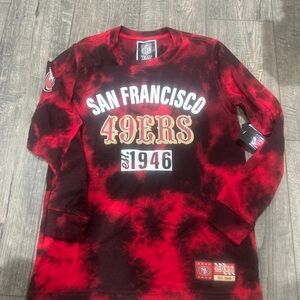 NFL San Francisco 49ers Red and Black Long Sleeve Tee